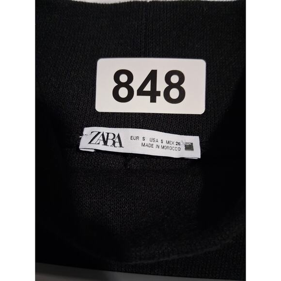 Zara Women's size Small Oversized Mini Whimsigoth Witchcore Mock Sweater Dress - Picture 8 of 12